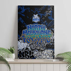North Melbourne Kangaroos Canvas Wall Art Urban Graffiti Street Art - Bold Abstract Spray Paint