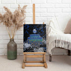 North Melbourne Kangaroos Canvas Wall Art Urban Graffiti Street Art - Bold Abstract Spray Paint