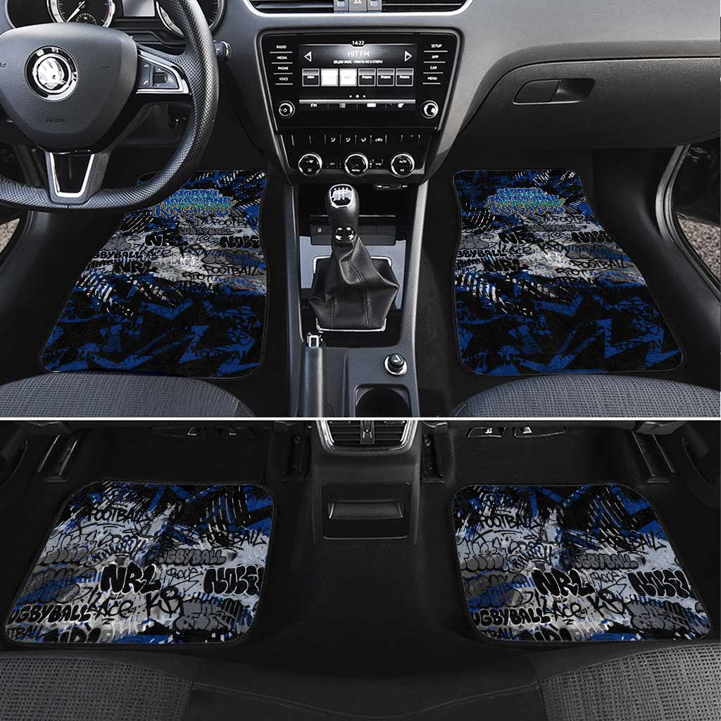 North Melbourne Kangaroos Car Mats Urban Graffiti Street Art - Bold Abstract Spray Paint