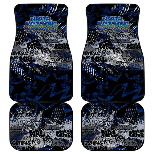 North Melbourne Kangaroos Car Mats Urban Graffiti Street Art - Bold Abstract Spray Paint