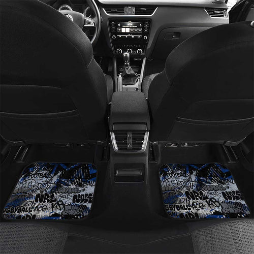 North Melbourne Kangaroos Car Mats Urban Graffiti Street Art - Bold Abstract Spray Paint