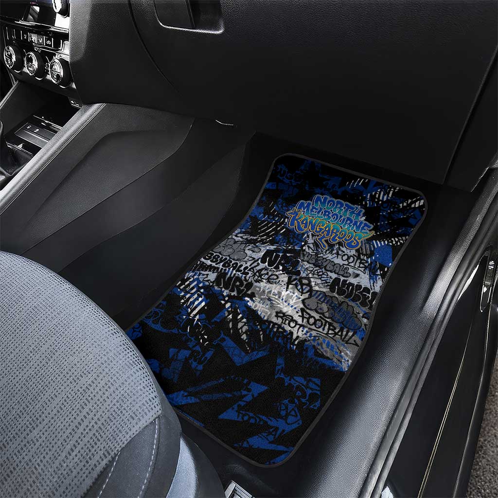 North Melbourne Kangaroos Car Mats Urban Graffiti Street Art - Bold Abstract Spray Paint