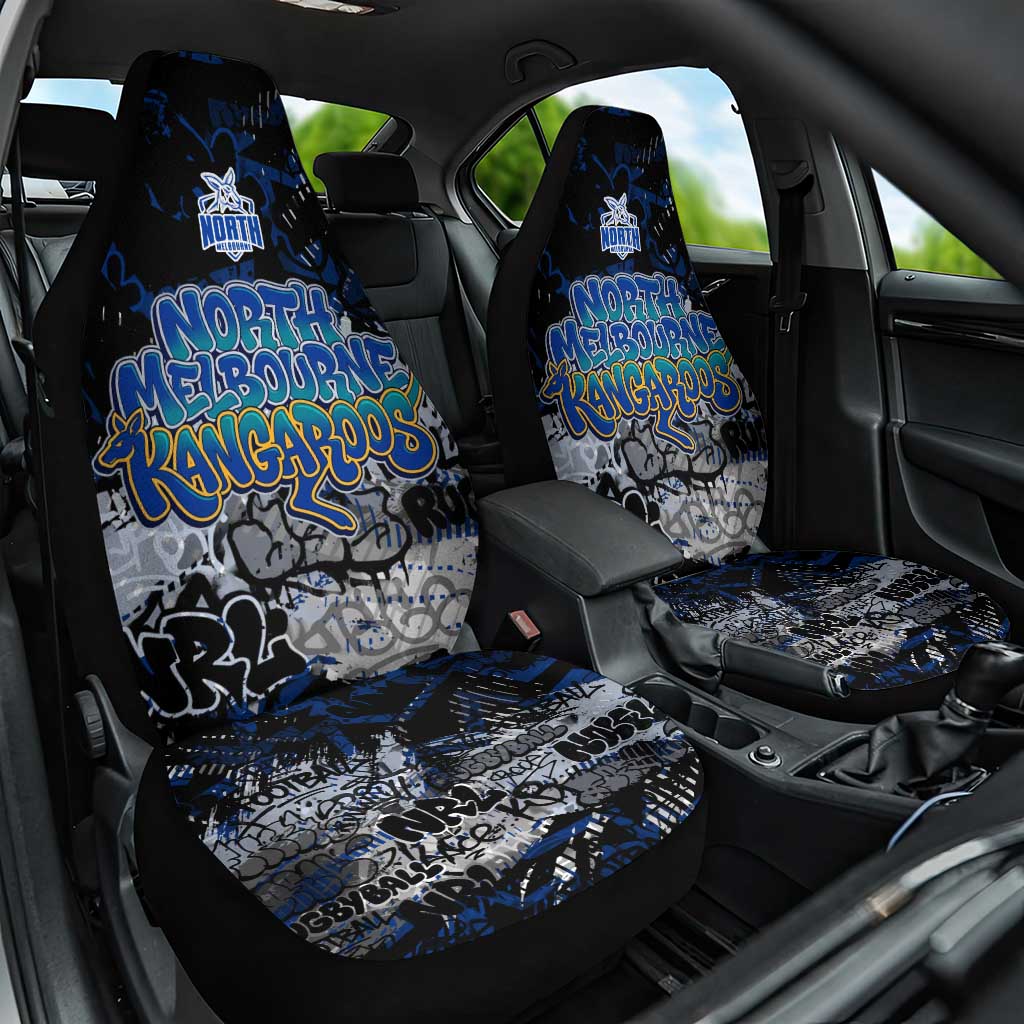 North Melbourne Kangaroos Car Seat Cover Urban Graffiti Street Art - Bold Abstract Spray Paint
