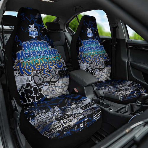 North Melbourne Kangaroos Car Seat Cover Urban Graffiti Street Art - Bold Abstract Spray Paint