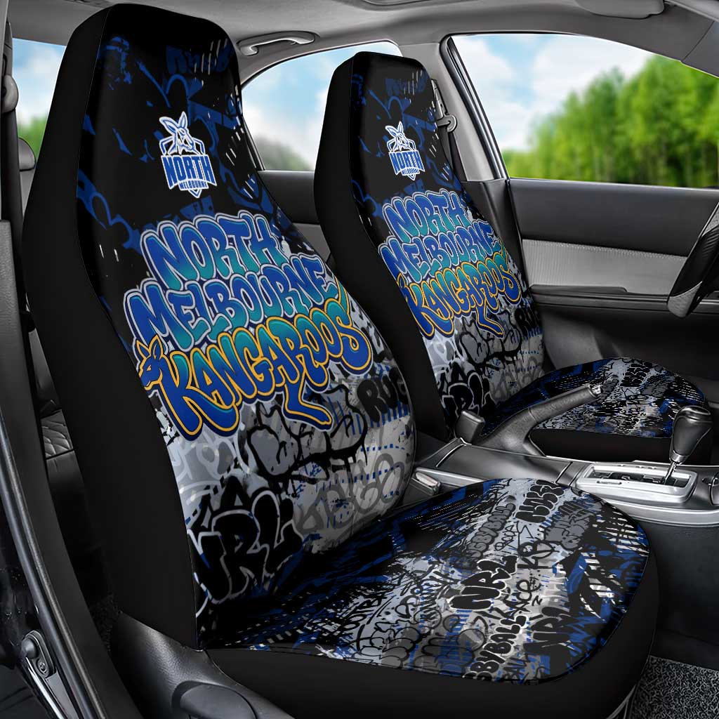 North Melbourne Kangaroos Car Seat Cover Urban Graffiti Street Art - Bold Abstract Spray Paint