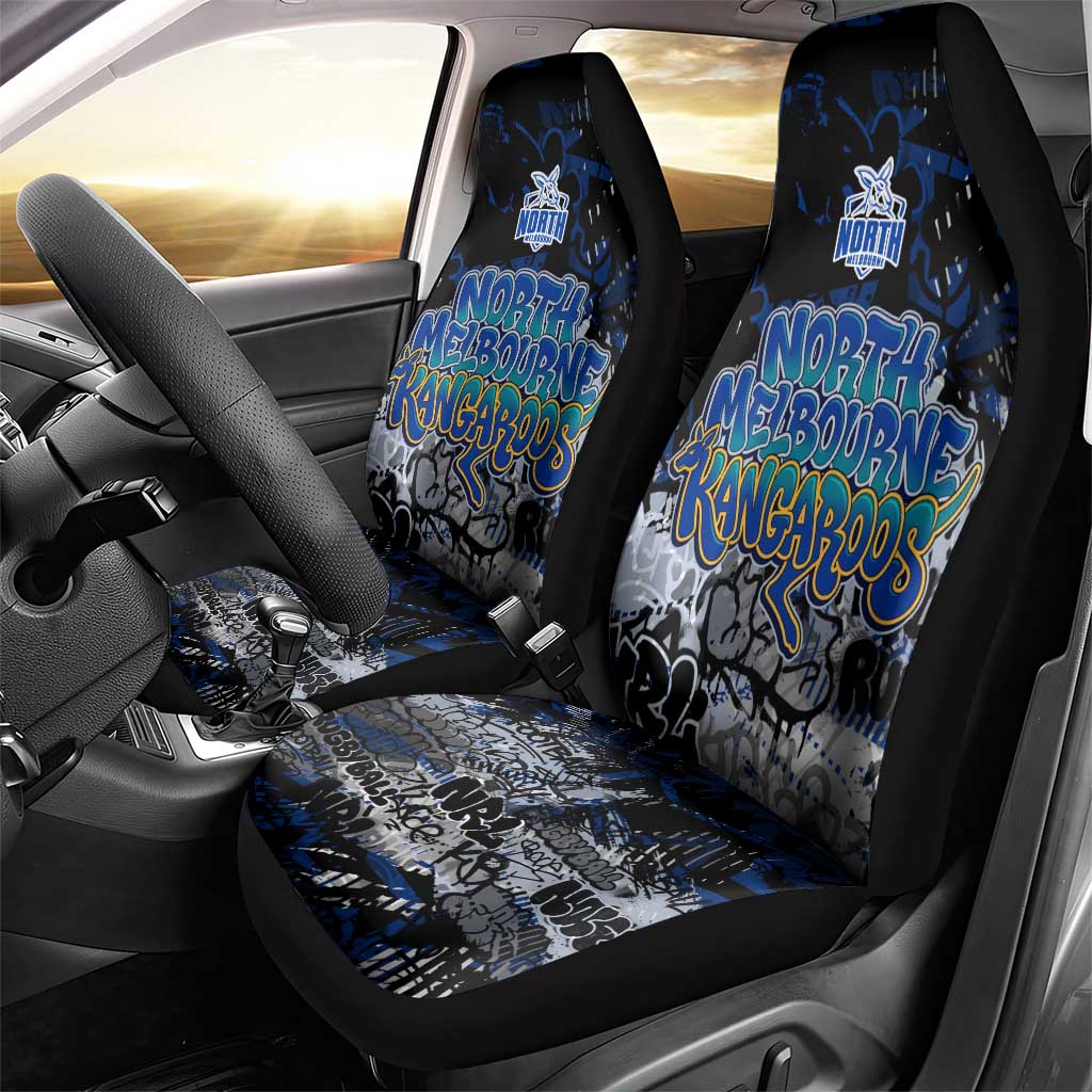 North Melbourne Kangaroos Car Seat Cover Urban Graffiti Street Art - Bold Abstract Spray Paint