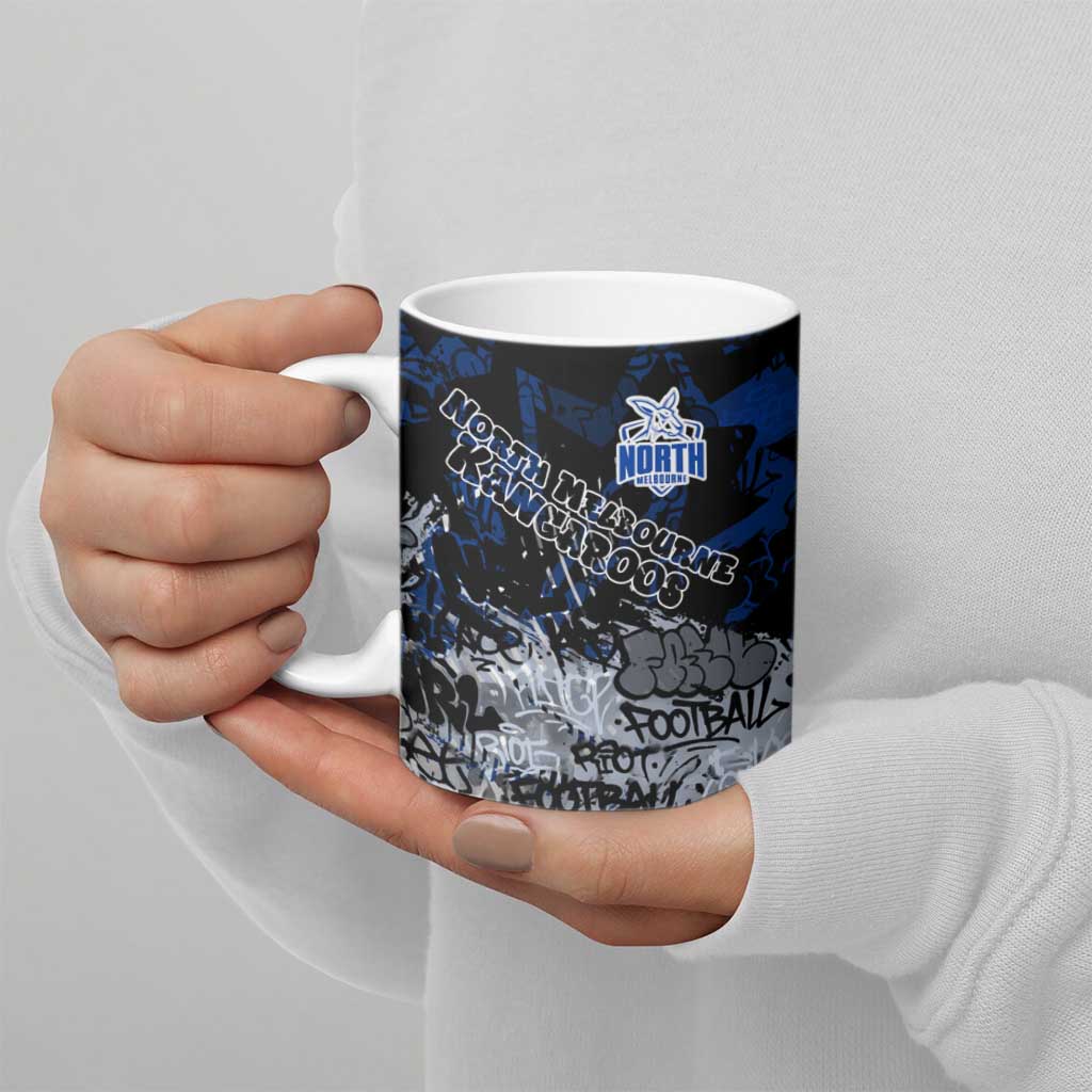 North Melbourne Kangaroos Ceramic Mug Urban Graffiti Street Art - Bold Abstract Spray Paint