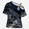 North Melbourne Kangaroos Cross Shoulder Shirt Urban Graffiti Street Art - Bold Abstract Spray Paint