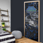 North Melbourne Kangaroos Door Cover Urban Graffiti Street Art - Bold Abstract Spray Paint