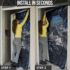 North Melbourne Kangaroos Door Cover Urban Graffiti Street Art - Bold Abstract Spray Paint