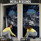 North Melbourne Kangaroos Door Cover Urban Graffiti Street Art - Bold Abstract Spray Paint