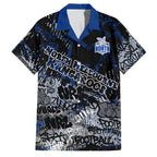 North Melbourne Kangaroos Family Matching Long Sleeve Bodycon Dress and Hawaiian Shirt Urban Graffiti Street Art - Bold Abstract Spray Paint