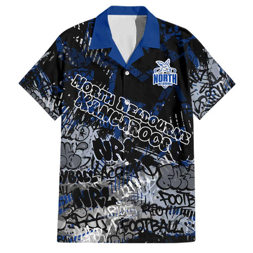 North Melbourne Kangaroos Family Matching Tank Maxi Dress and Hawaiian Shirt Urban Graffiti Street Art - Bold Abstract Spray Paint