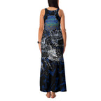 North Melbourne Kangaroos Family Matching Tank Maxi Dress and Hawaiian Shirt Urban Graffiti Street Art - Bold Abstract Spray Paint
