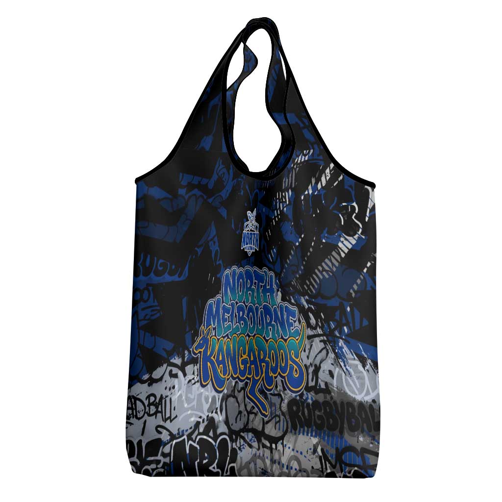 North Melbourne Kangaroos Grocery Bag Urban Graffiti Street Art - Bold Abstract Spray Paint