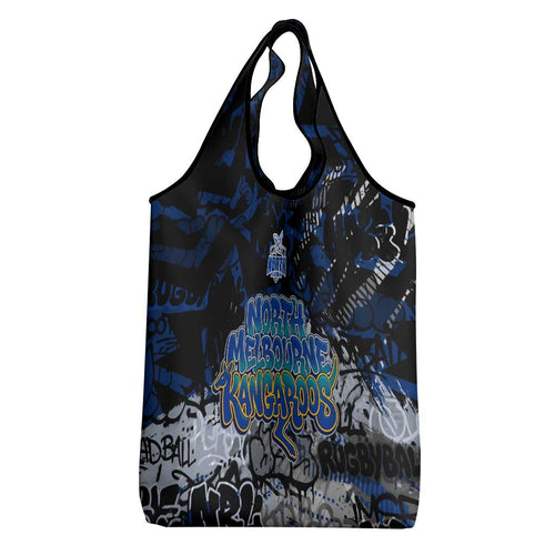 North Melbourne Kangaroos Grocery Bag Urban Graffiti Street Art - Bold Abstract Spray Paint