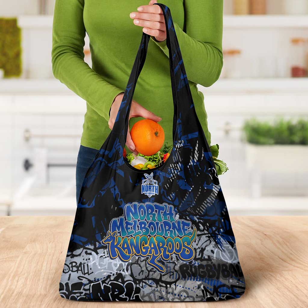 North Melbourne Kangaroos Grocery Bag Urban Graffiti Street Art - Bold Abstract Spray Paint