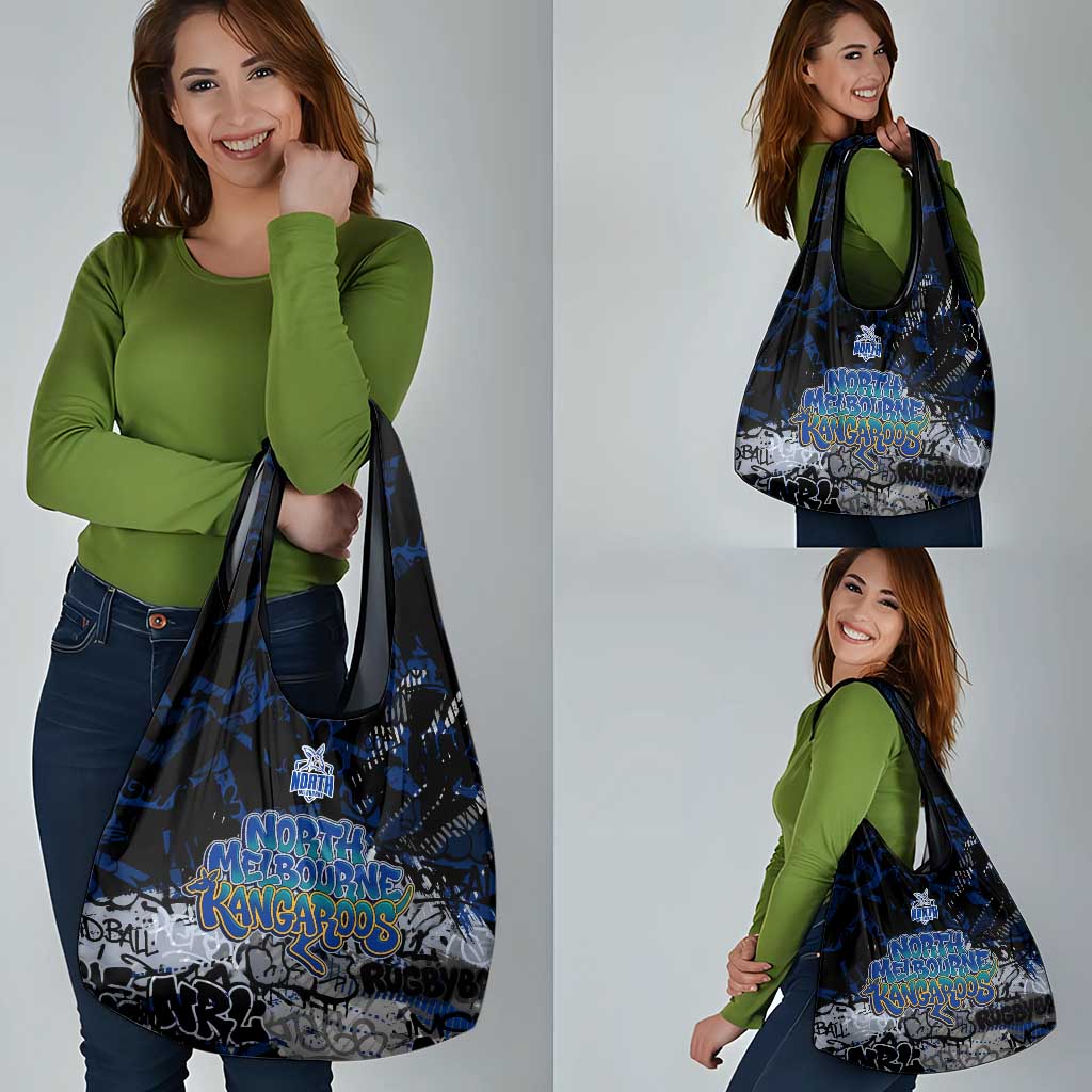 North Melbourne Kangaroos Grocery Bag Urban Graffiti Street Art - Bold Abstract Spray Paint