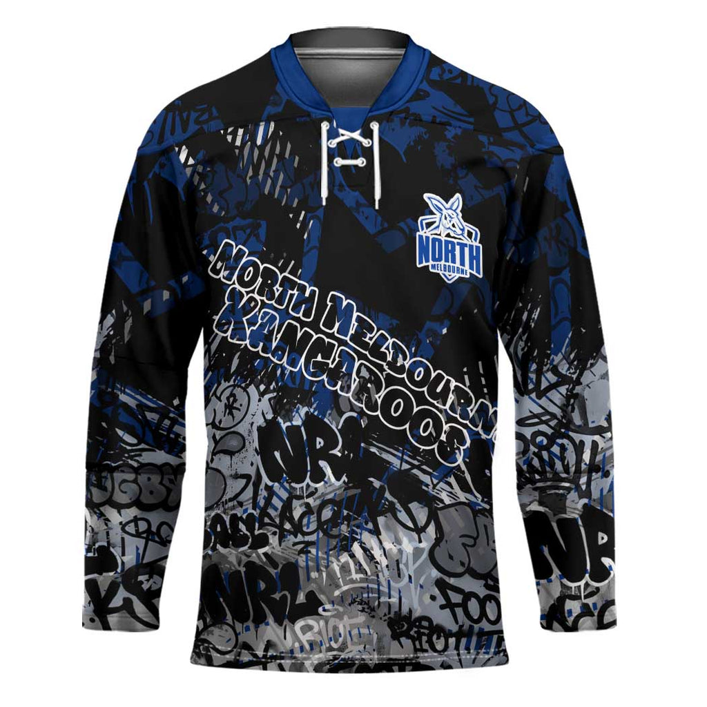 North Melbourne Kangaroos Hockey Jersey Urban Graffiti Street Art - Bold Abstract Spray Paint