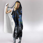North Melbourne Kangaroos Hooded Blanket Urban Graffiti Street Art - Bold Abstract Spray Paint
