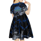 North Melbourne Kangaroos Kid Short Sleeve Dress Urban Graffiti Street Art - Bold Abstract Spray Paint