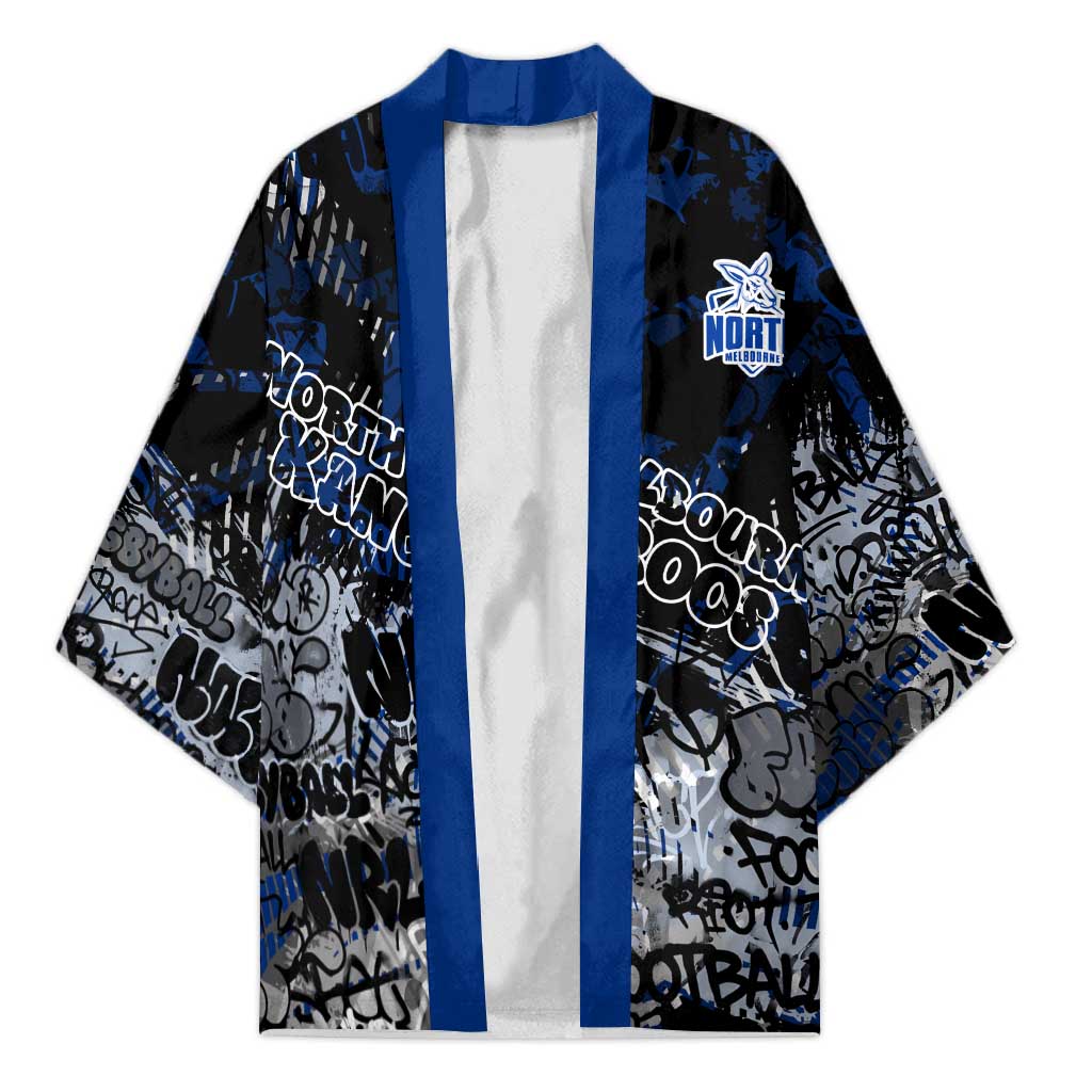 North Melbourne Kangaroos Kimono Urban Graffiti Street Art - Bold Abstract Spray Paint