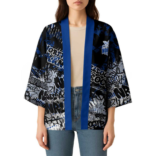 North Melbourne Kangaroos Kimono Urban Graffiti Street Art - Bold Abstract Spray Paint