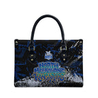 North Melbourne Kangaroos Leather Bag Urban Graffiti Street Art - Bold Abstract Spray Paint