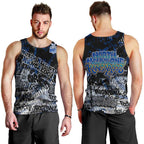 North Melbourne Kangaroos Men Tank Top Urban Graffiti Street Art - Bold Abstract Spray Paint
