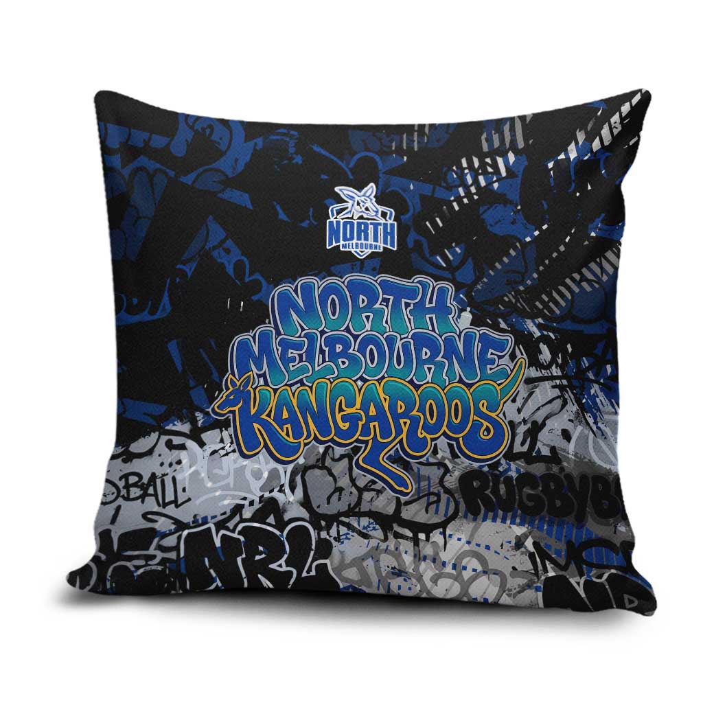 North Melbourne Kangaroos Pillow Cover Urban Graffiti Street Art - Bold Abstract Spray Paint