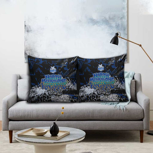 North Melbourne Kangaroos Pillow Cover Urban Graffiti Street Art - Bold Abstract Spray Paint