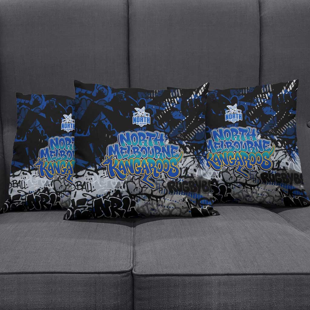 North Melbourne Kangaroos Pillow Cover Urban Graffiti Street Art - Bold Abstract Spray Paint