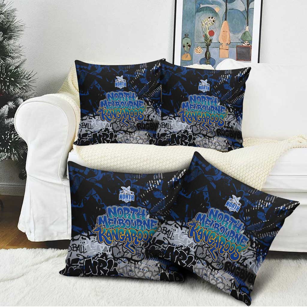 North Melbourne Kangaroos Pillow Cover Urban Graffiti Street Art - Bold Abstract Spray Paint