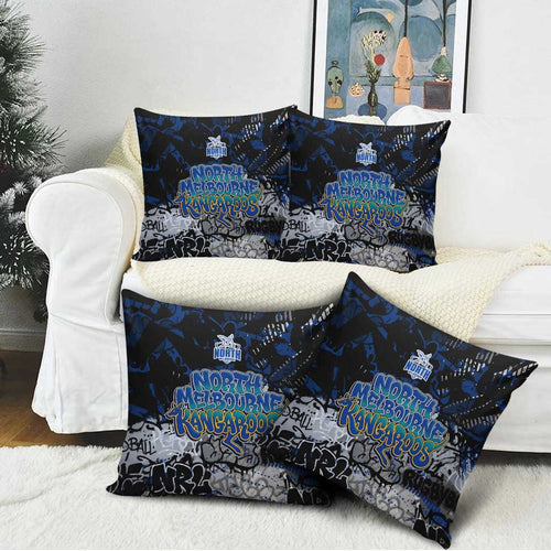 North Melbourne Kangaroos Pillow Cover Urban Graffiti Street Art - Bold Abstract Spray Paint