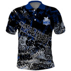North Melbourne Kangaroos Polo Shirt Urban Graffiti Street Art - Bold Abstract Spray Paint