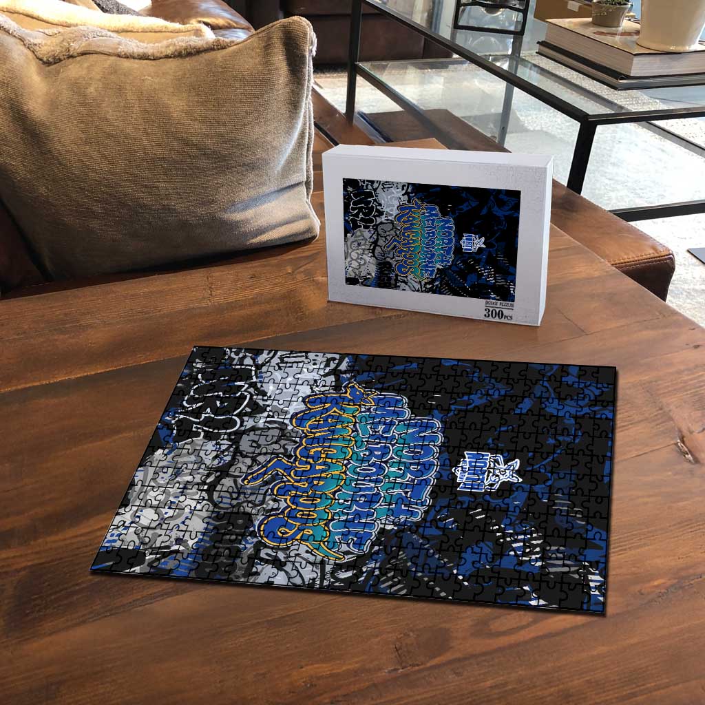 North Melbourne Kangaroos Puzzle Urban Graffiti Street Art - Bold Abstract Spray Paint