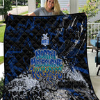 North Melbourne Kangaroos Quilt Urban Graffiti Street Art - Bold Abstract Spray Paint
