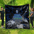 North Melbourne Kangaroos Quilt Urban Graffiti Street Art - Bold Abstract Spray Paint