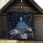 North Melbourne Kangaroos Quilt Urban Graffiti Street Art - Bold Abstract Spray Paint