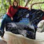 North Melbourne Kangaroos Quilt Urban Graffiti Street Art - Bold Abstract Spray Paint