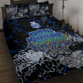 North Melbourne Kangaroos Quilt Bed Set Urban Graffiti Street Art - Bold Abstract Spray Paint