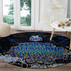 North Melbourne Kangaroos Round Carpet Urban Graffiti Street Art - Bold Abstract Spray Paint