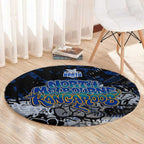 North Melbourne Kangaroos Round Carpet Urban Graffiti Street Art - Bold Abstract Spray Paint