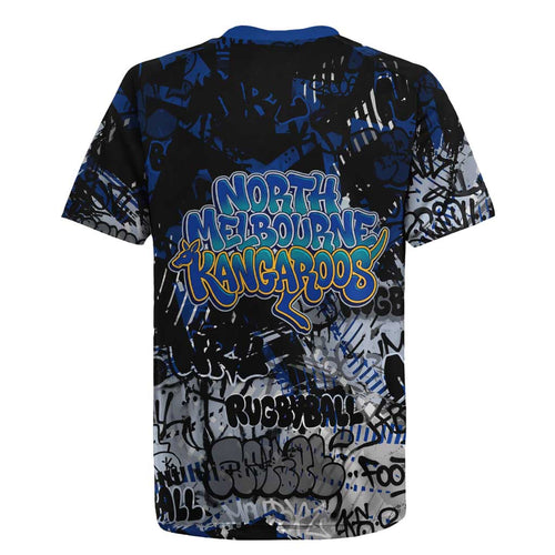 North Melbourne Kangaroos Rugby Jersey Urban Graffiti Street Art - Bold Abstract Spray Paint
