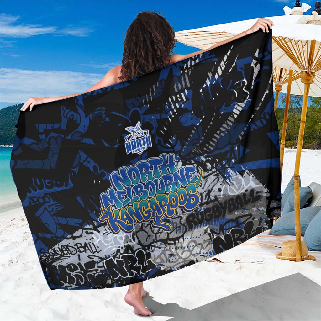 North Melbourne Kangaroos Sarong Urban Graffiti Street Art - Bold Abstract Spray Paint