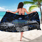 North Melbourne Kangaroos Sarong Urban Graffiti Street Art - Bold Abstract Spray Paint