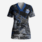 North Melbourne Kangaroos Scrub Top Urban Graffiti Street Art - Bold Abstract Spray Paint