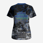 North Melbourne Kangaroos Scrub Top Urban Graffiti Street Art - Bold Abstract Spray Paint