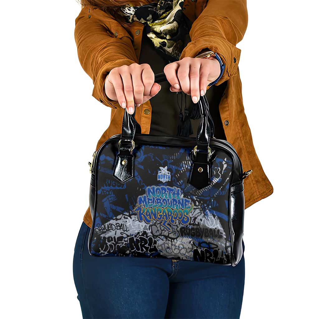 North Melbourne Kangaroos Shoulder Handbag Urban Graffiti Street Art - Bold Abstract Spray Paint
