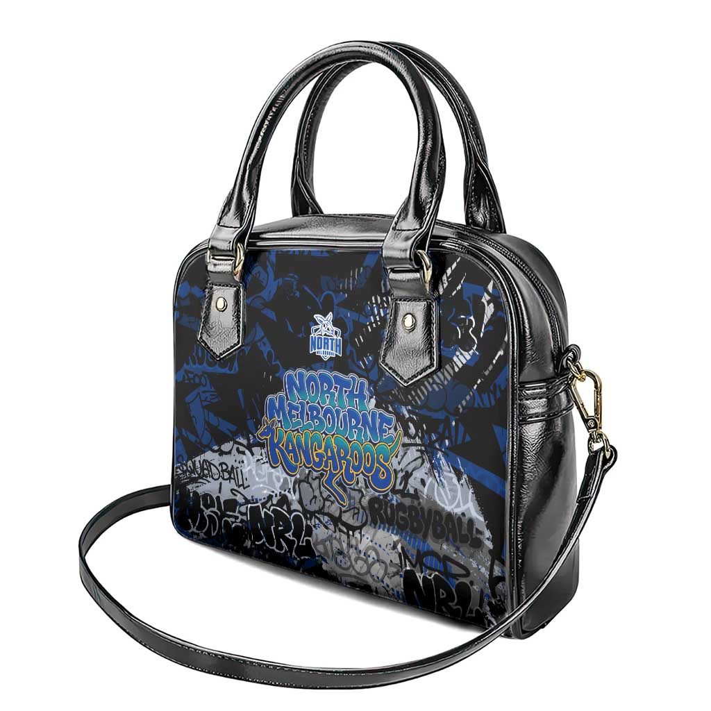North Melbourne Kangaroos Shoulder Handbag Urban Graffiti Street Art - Bold Abstract Spray Paint